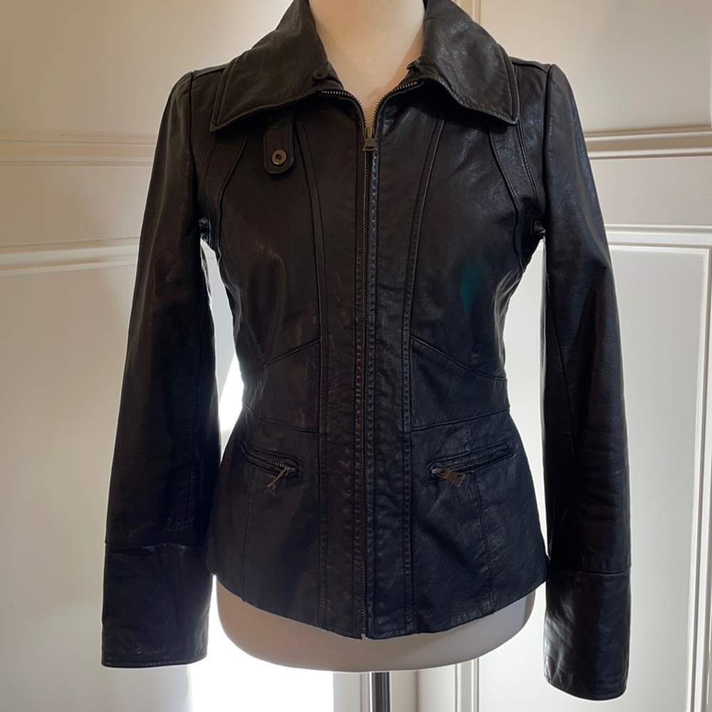 Banana Republic Leather Biker Jacket.